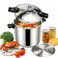 23-24QT Aluminum Pressure Cooker with Pressure Gauge R44070