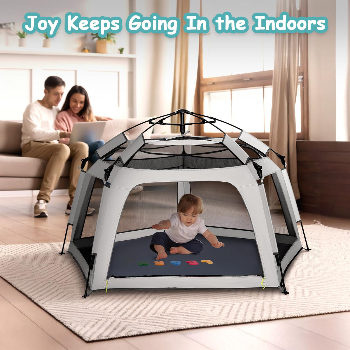 Pop-up Play Tent with Canopy Travel Bag A96627