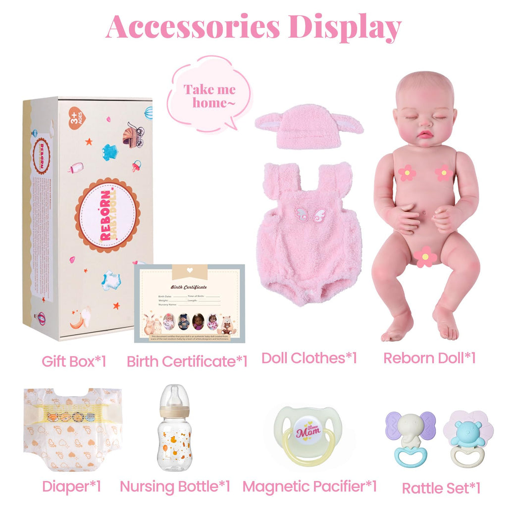 20 Inch Reborn Baby Dolls Girl with Accessories O721