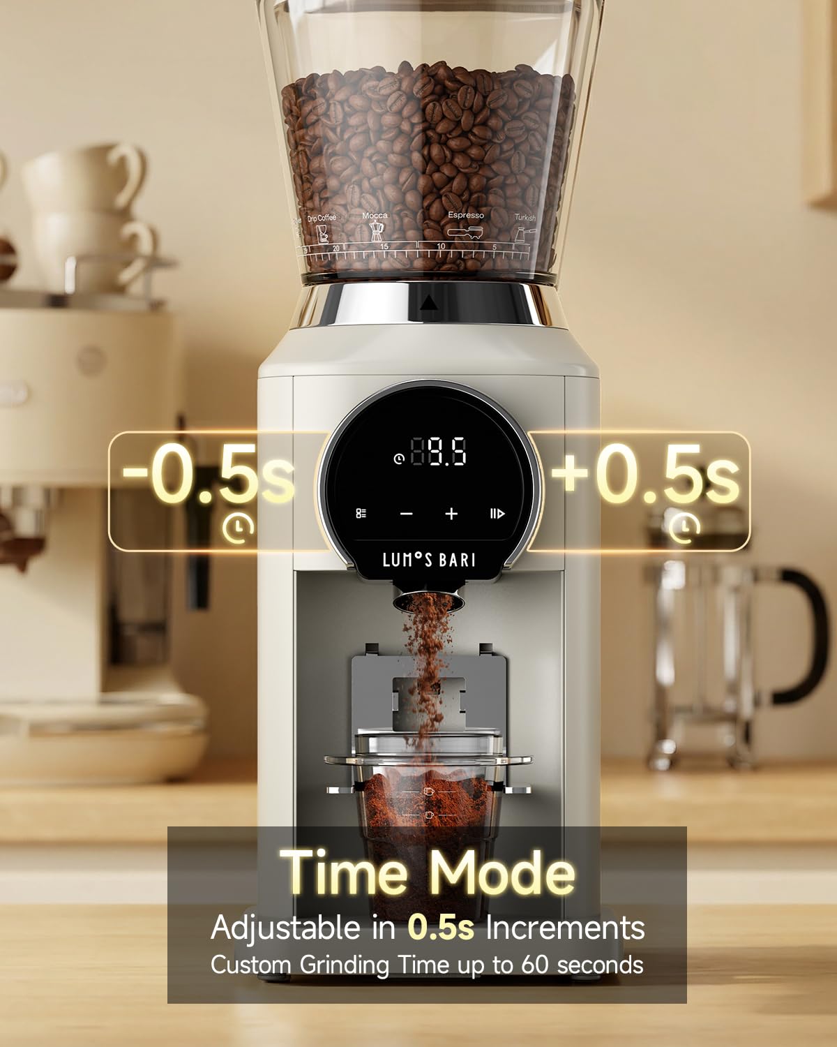 Conical Burr Coffee Grinder, 34 Settings P2804