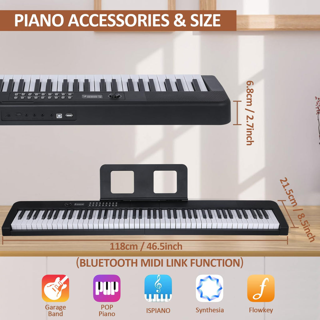 88 Key Electric Digital Piano with Semi Weighted Keys E7082