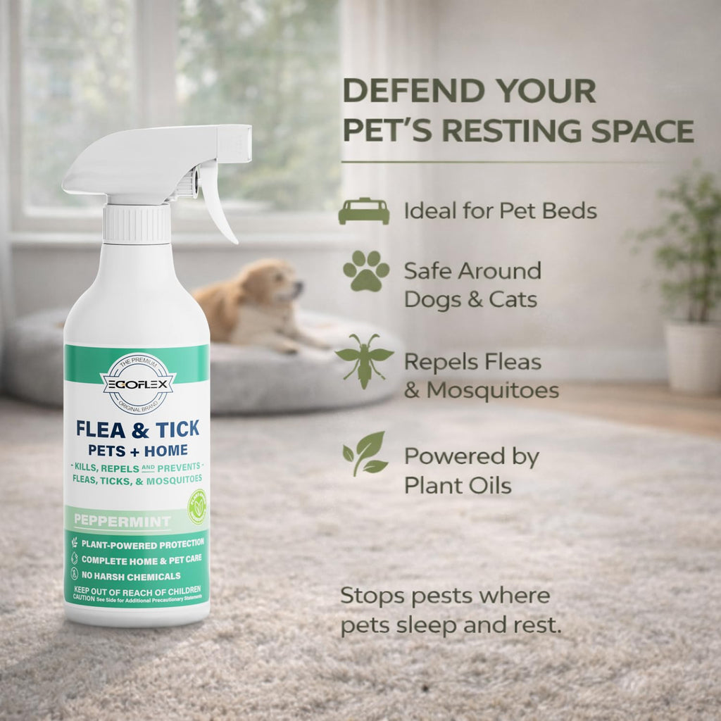Plant-Based Flea Spray with Peppermint Scent 16oz D255321
