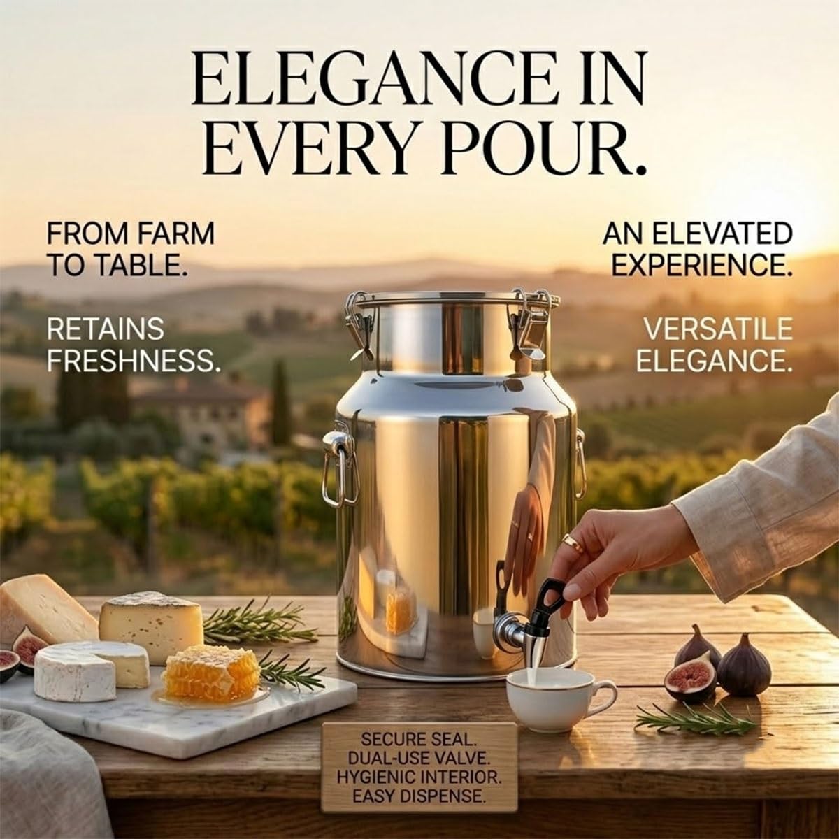 Stainless Steel Beverage Dispenser with Faucet E9236