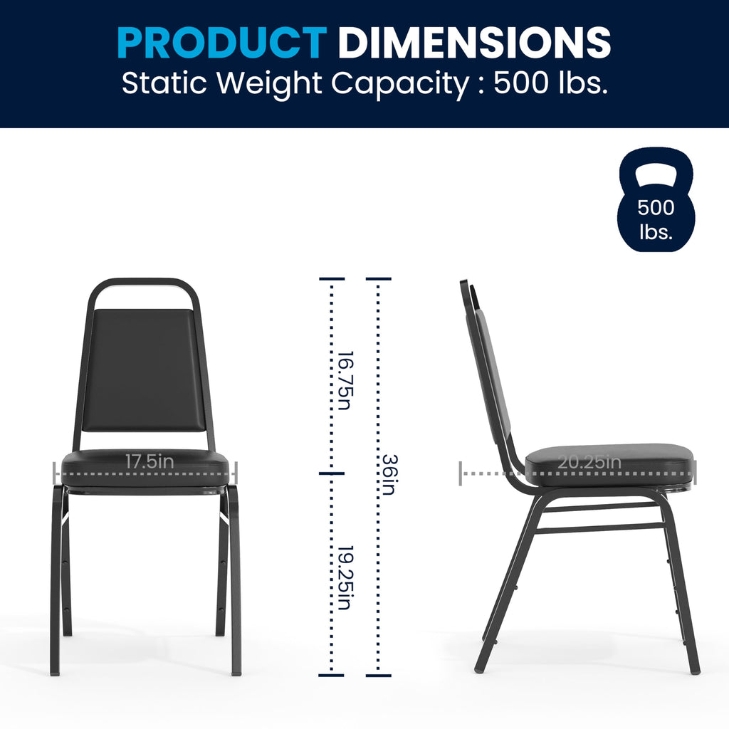 Black Stackable Banquet Chair U357