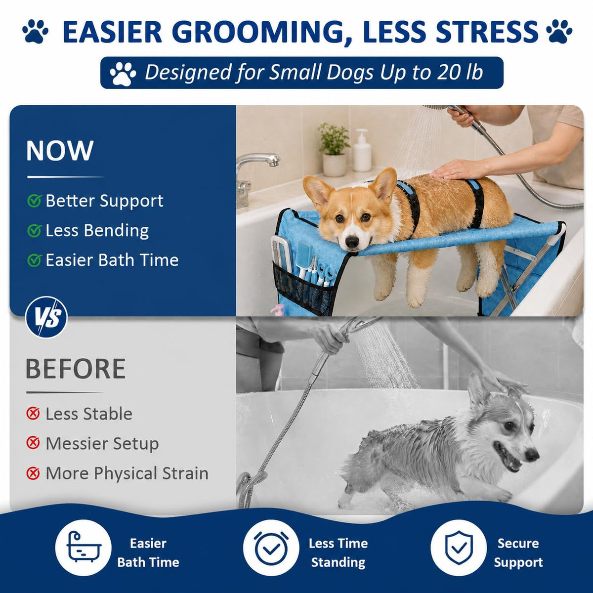 Pet Grooming Hammock with Stand D9912