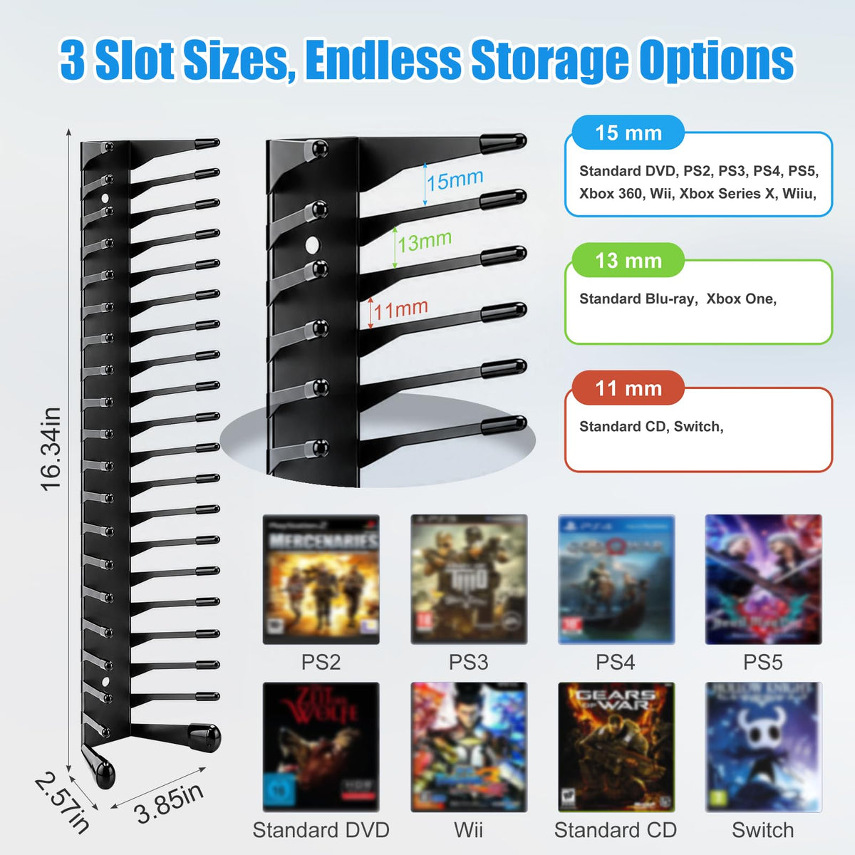 Anti-Drop CD Storage Shelf 6 Pack A29552