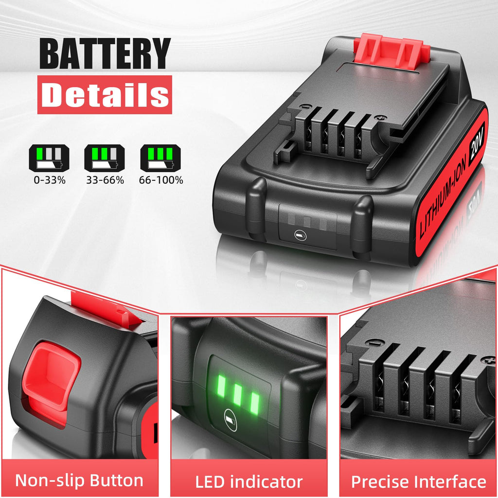 4.0Ah 20V Lithium Battery 2Pack V962
