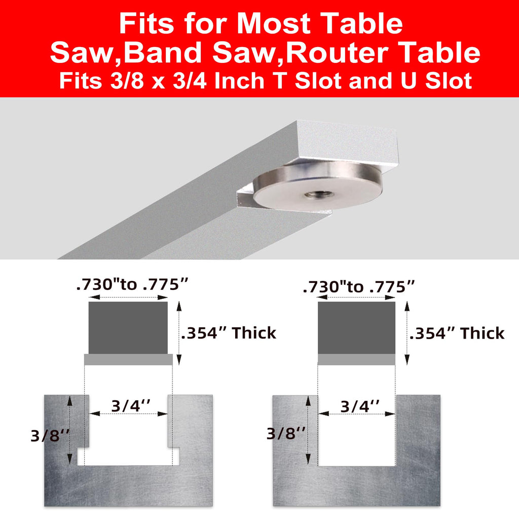 Compact Table Saw Miter Gauge with 14 Inch Fence U499