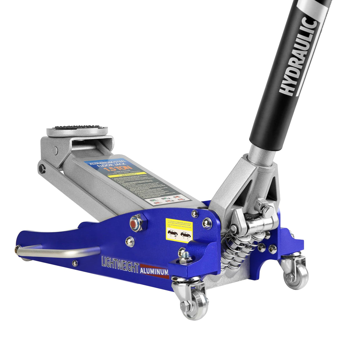 Heavy Duty Hydraulic Low Profile Aluminum Steel Floor Jack 1.5 Ton Blue L15395