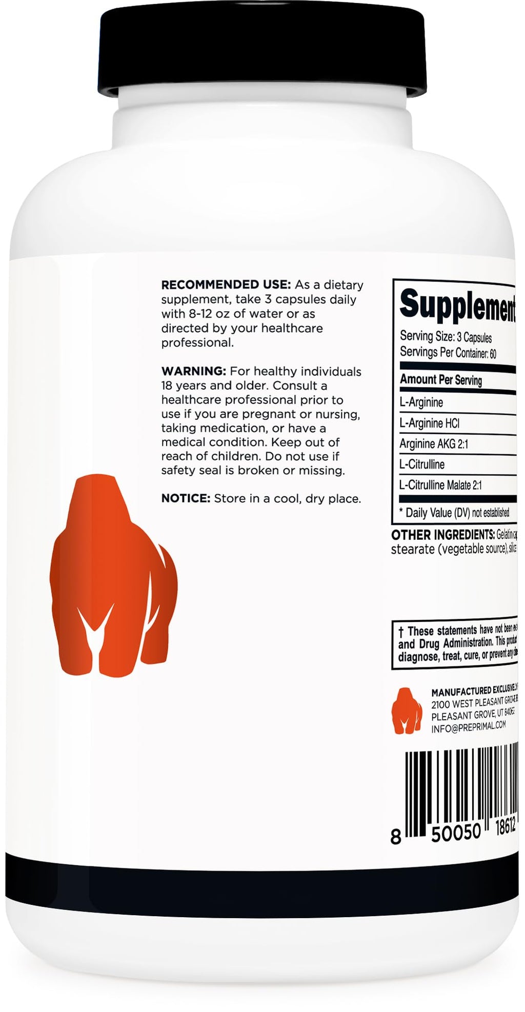 Nitric Oxide Booster 180 Capsules O96961