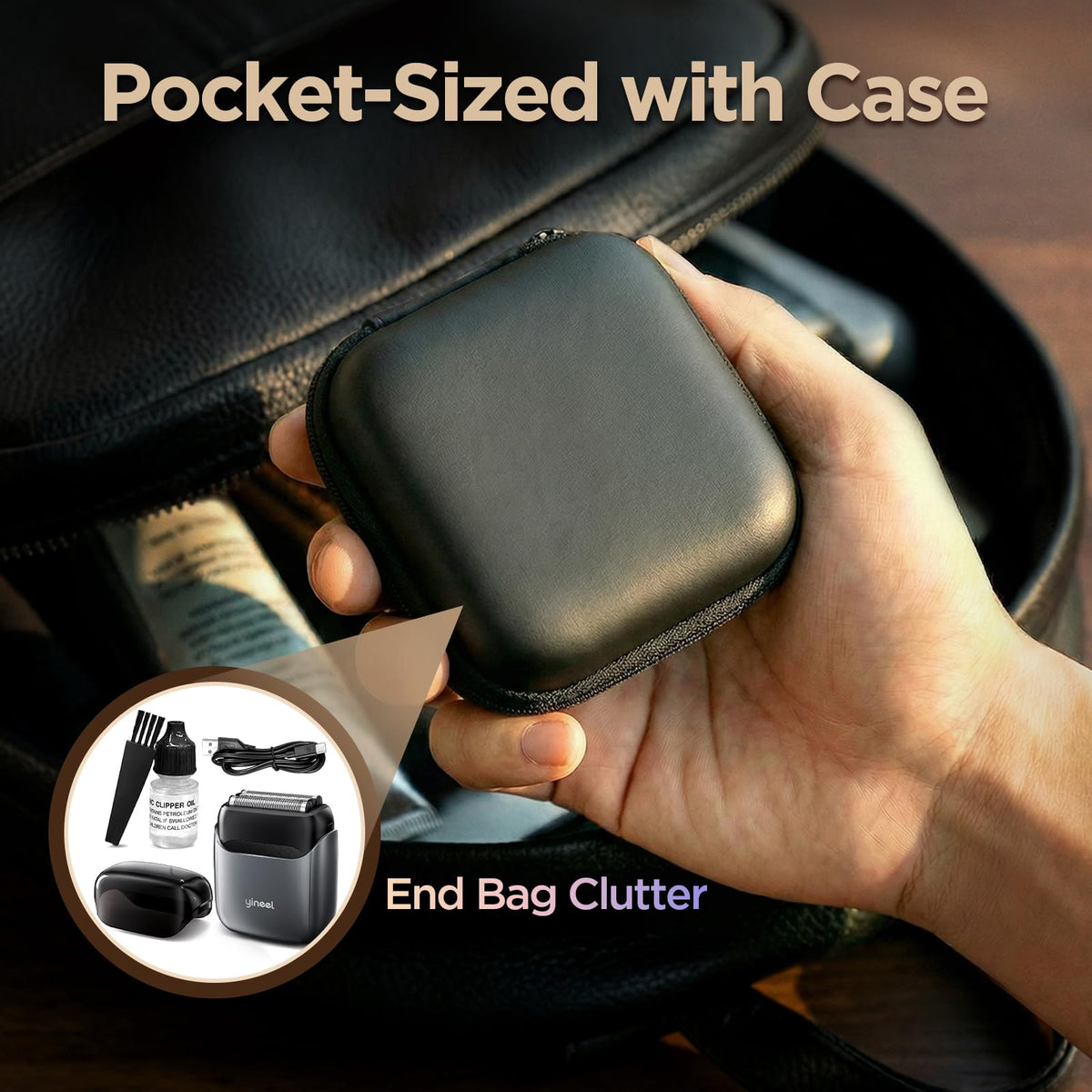 Portable Mini Electric Foil Shaver with Case I105