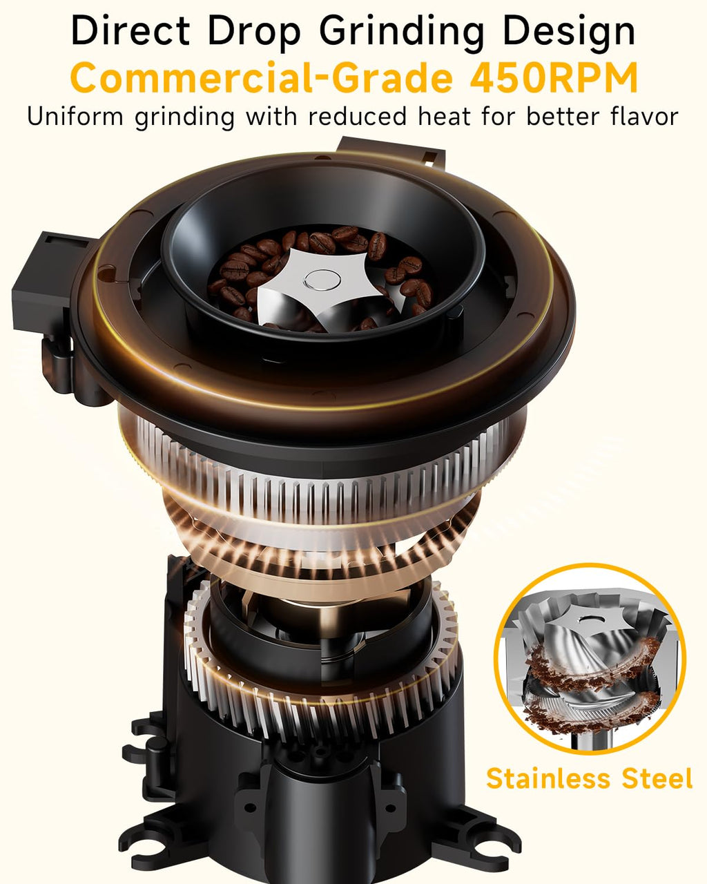 Conical Burr Coffee Grinder, 34 Settings P2804