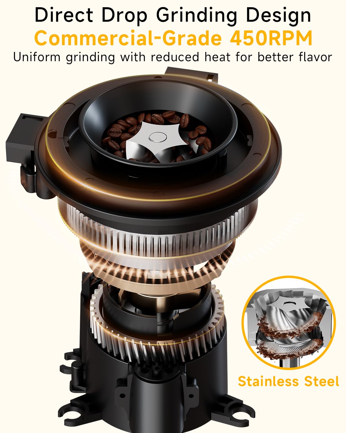 Conical Burr Coffee Grinder, 34 Settings P2804