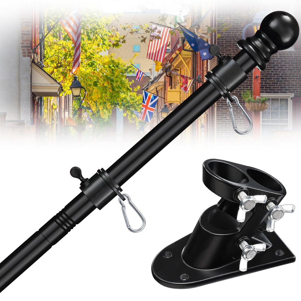 5ft Stainless Steel Flag Pole Kit with Bracket Y817
