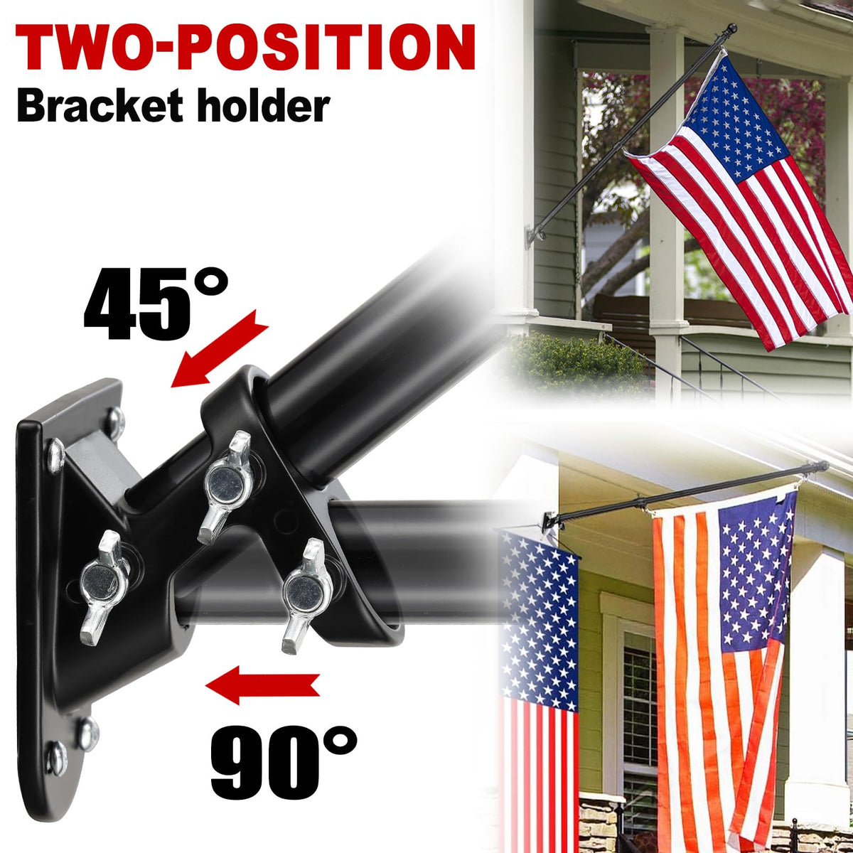 5ft Stainless Steel Flag Pole Kit with Bracket Y817