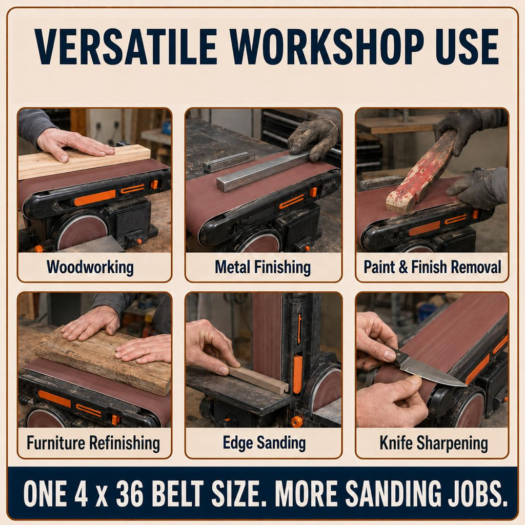 4x36 Aluminum Oxide Sanding Belts, 12 Pack H6218