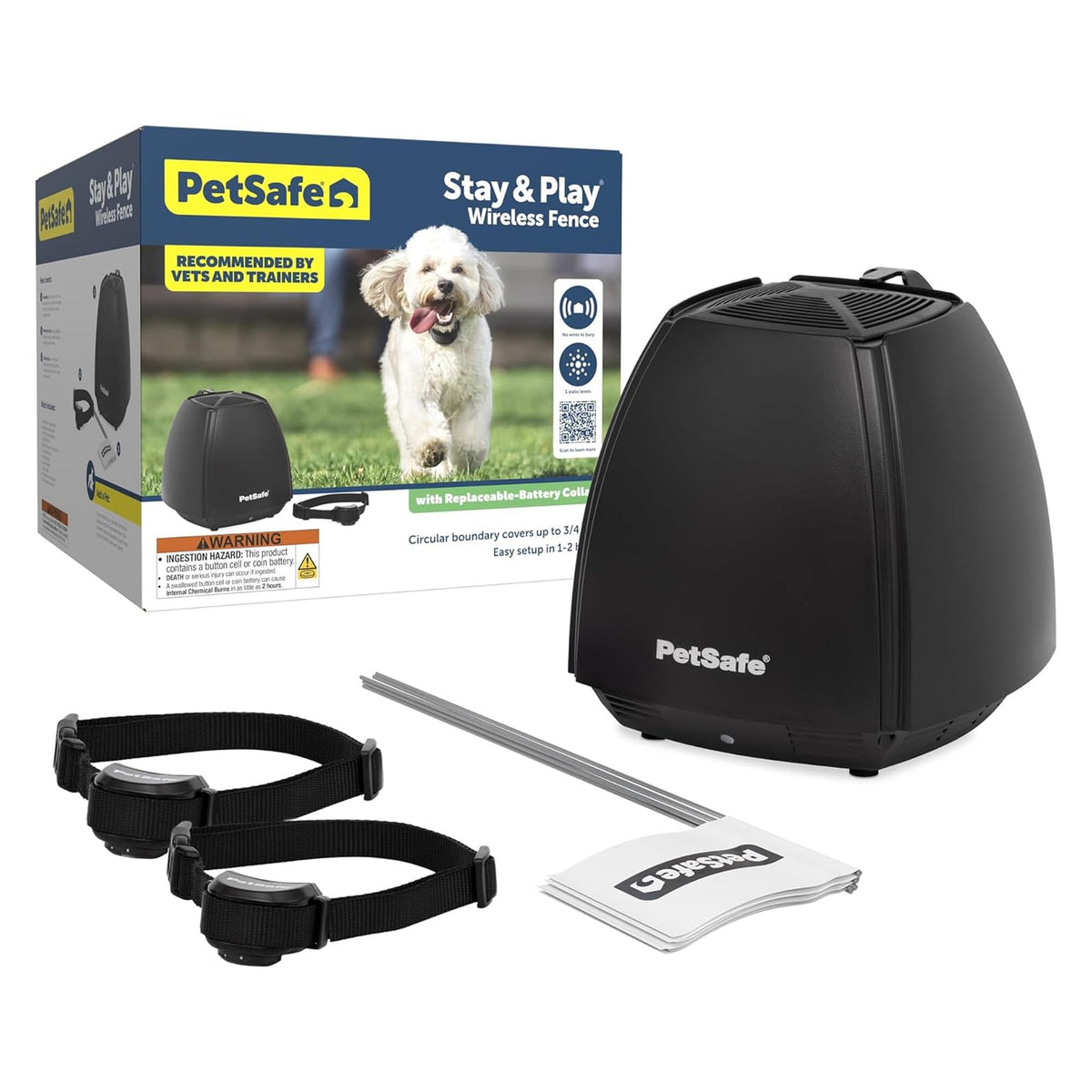 Wireless Fence, 2 Dog, Up to 3/4 Acre Y9398