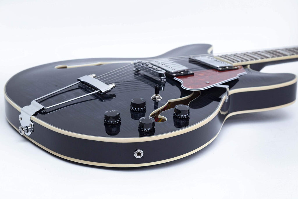 Black Semi-Hollow Body Electric Guitar with Gig Bag Y2706