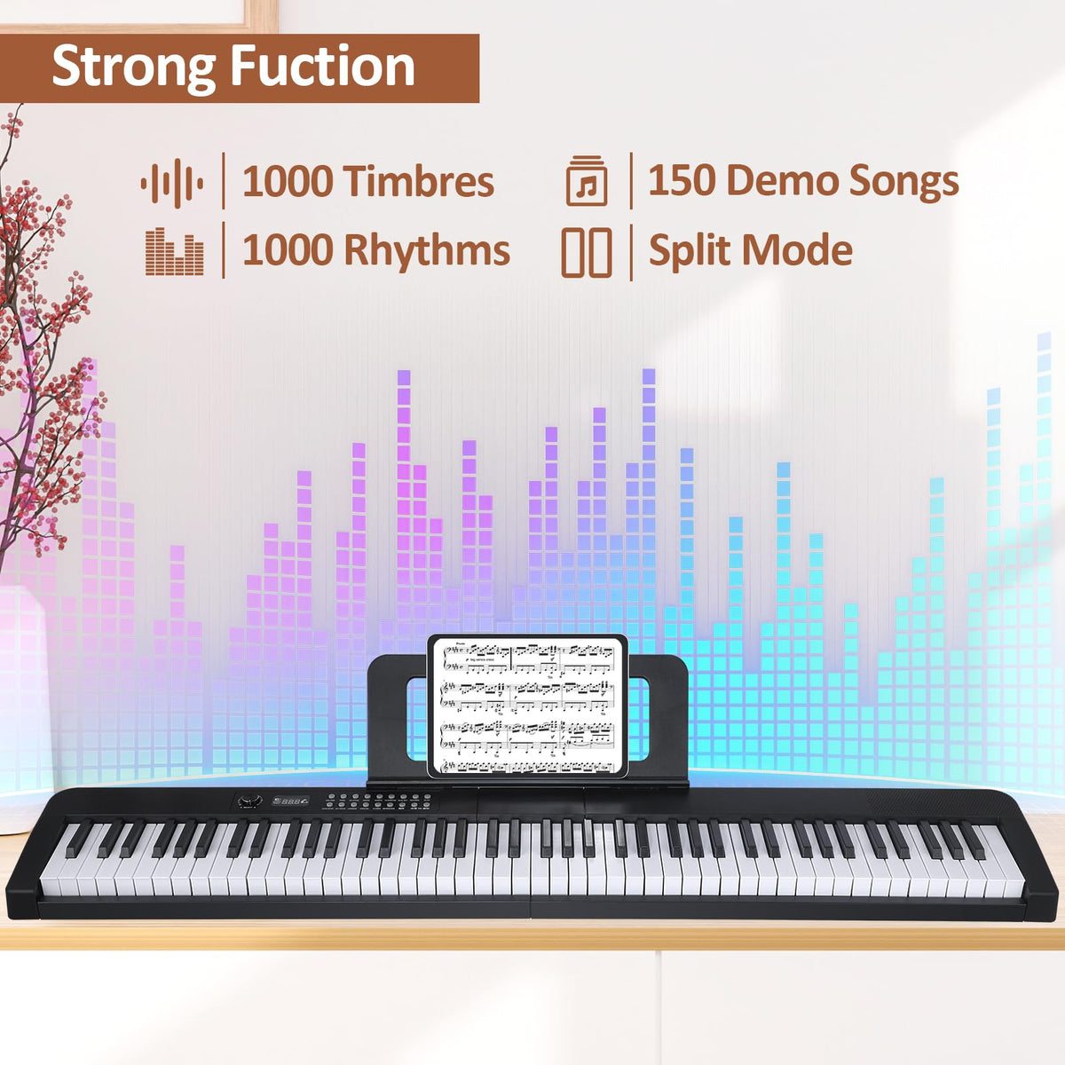 88 Key Electric Digital Piano with Semi Weighted Keys E7082