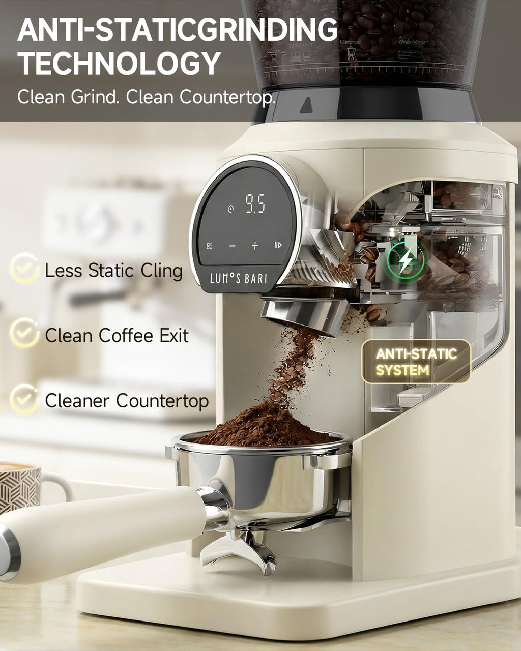 Conical Burr Coffee Grinder, 34 Settings P2804