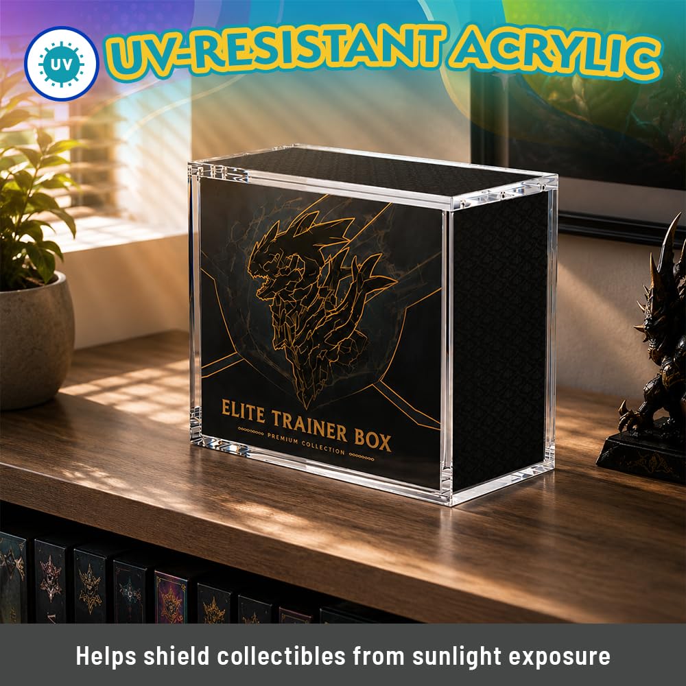 Ultra Clear Acrylic Magnetic Lid Card Storage Display Case F9043