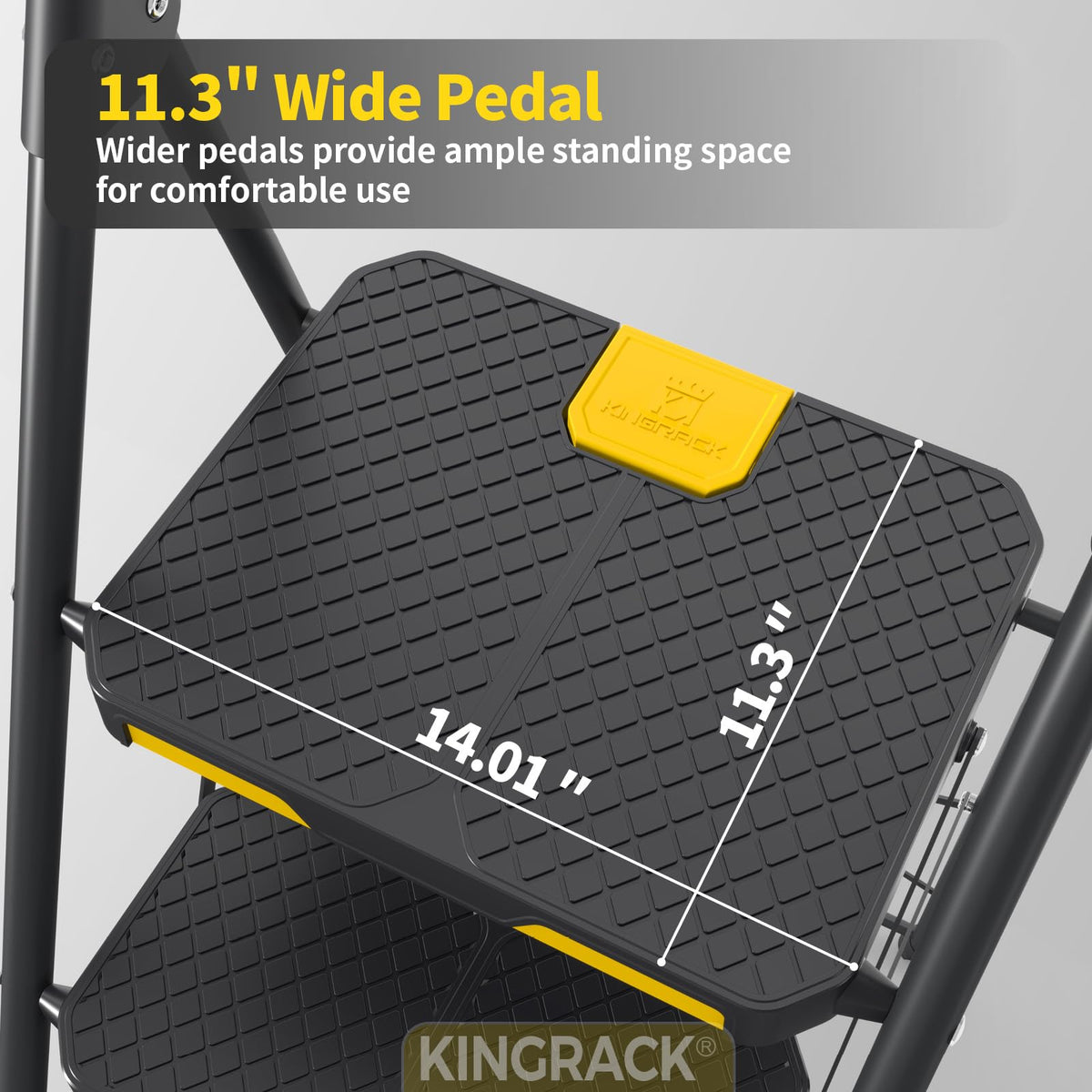 4 Step Steel Step Stool with Safe-Lock, Black G1294