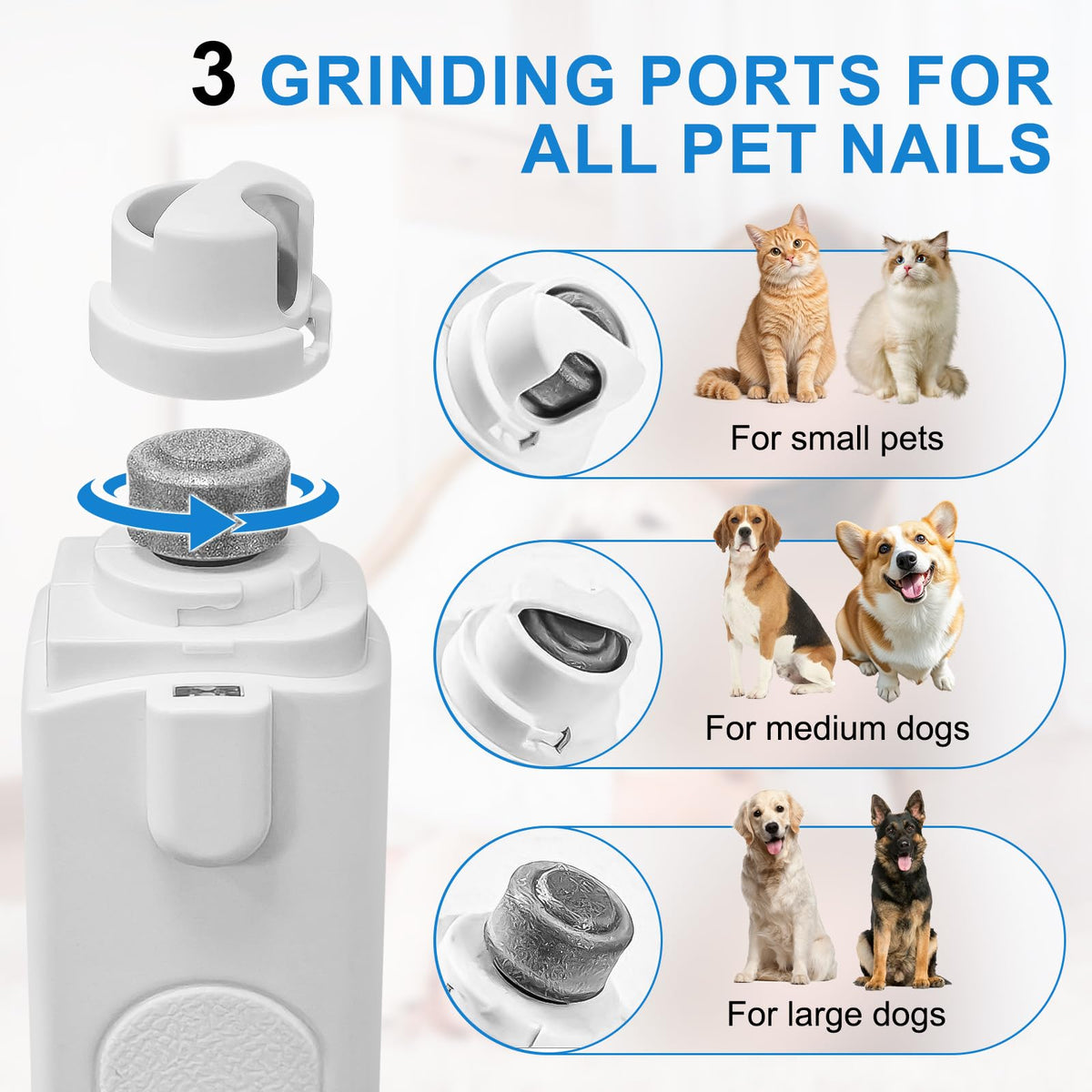2-in-1 Dog Nail Clippers & Grinder with LED Light S3487