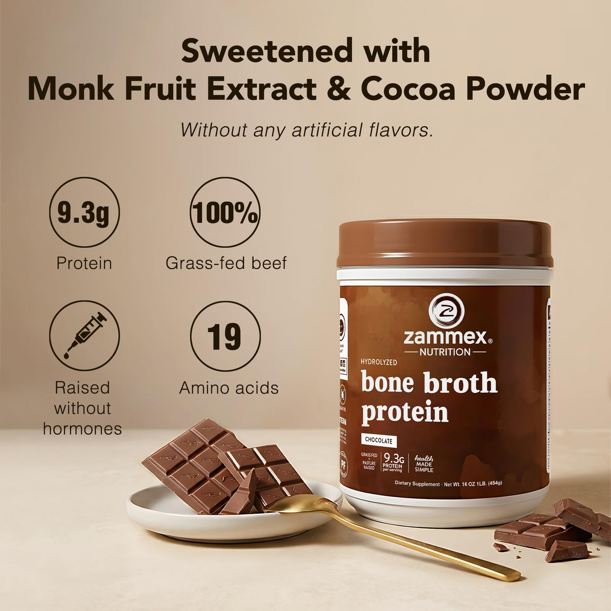Bone Broth Protein Powder Hot Chocolate Cocoa Q7220