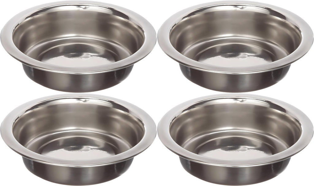 4 Pack Stainless Steel Cat & Dog Bowls, 8 oz Each P697
