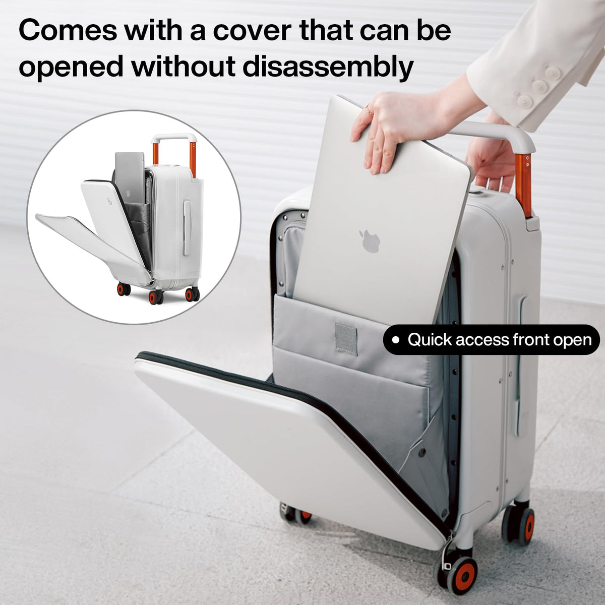 20 Inch Carry On Luggage Aluminum Frame Spinner Wheels A145