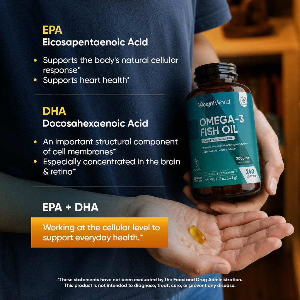 Omega 3 Fish Oil 3000mg 240 Softgels L143829