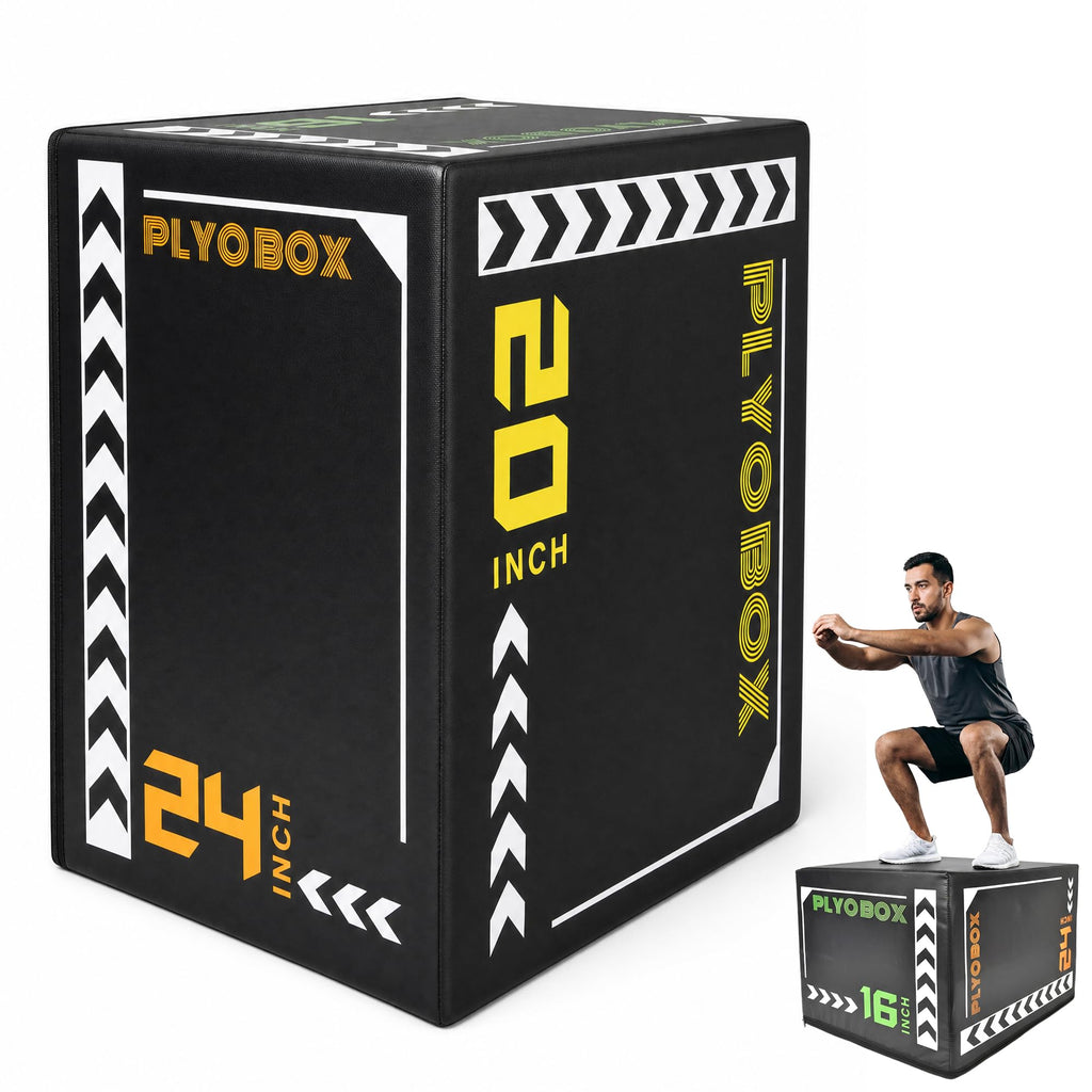 3-in-1 Plyometric Jump Box with 16/20/24" Heights J721