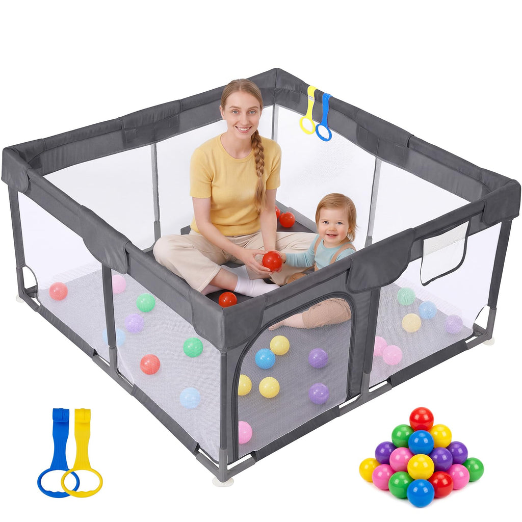 Dark Gray Baby Playpen E500