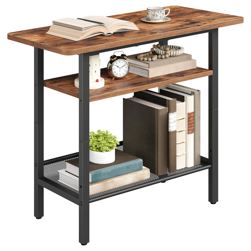 Narrow 3-Tier Side Table with Shelf I586