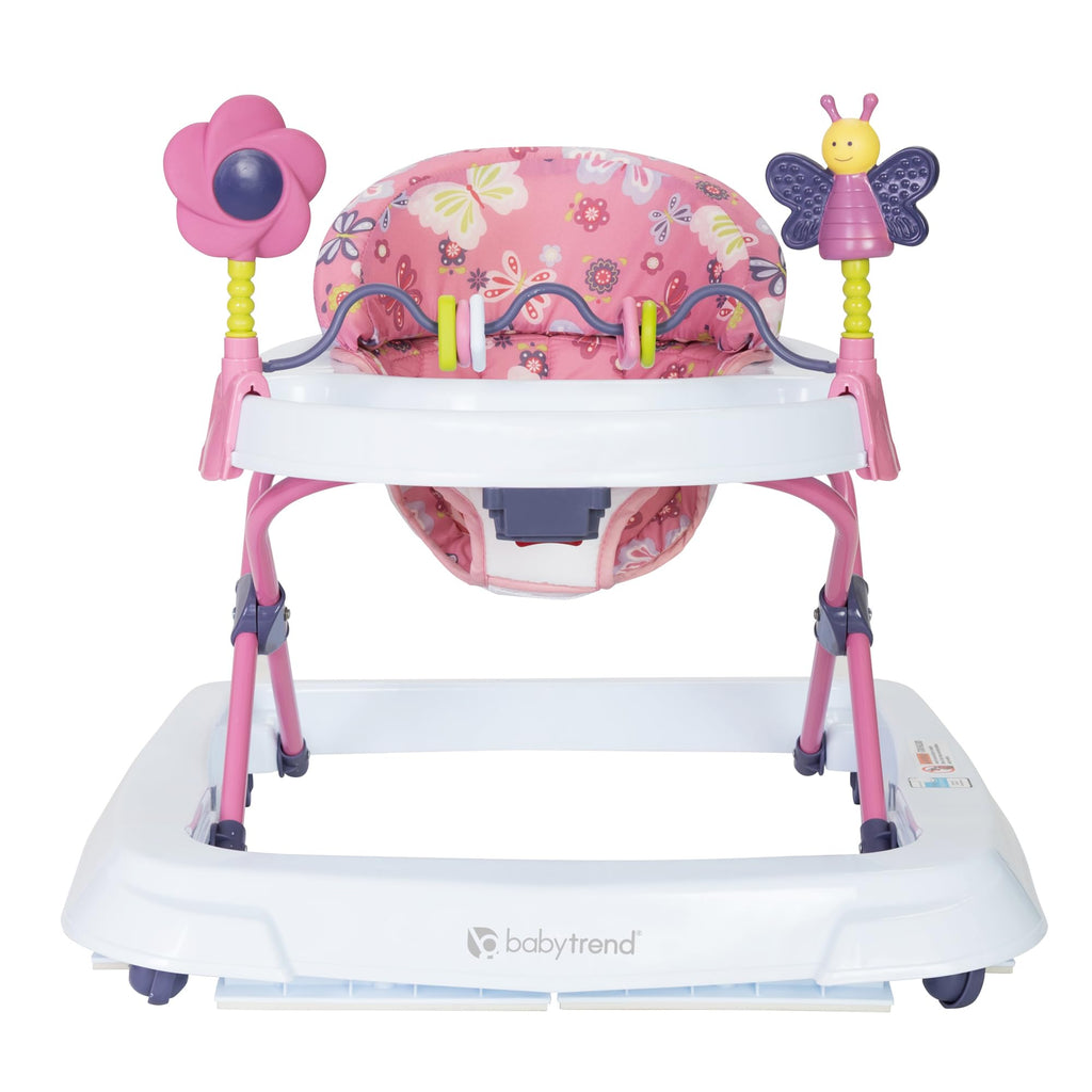 Activity Walker with Toy Bar, Front Wheels, Tray, Adjustable Height and Fold Frame M978