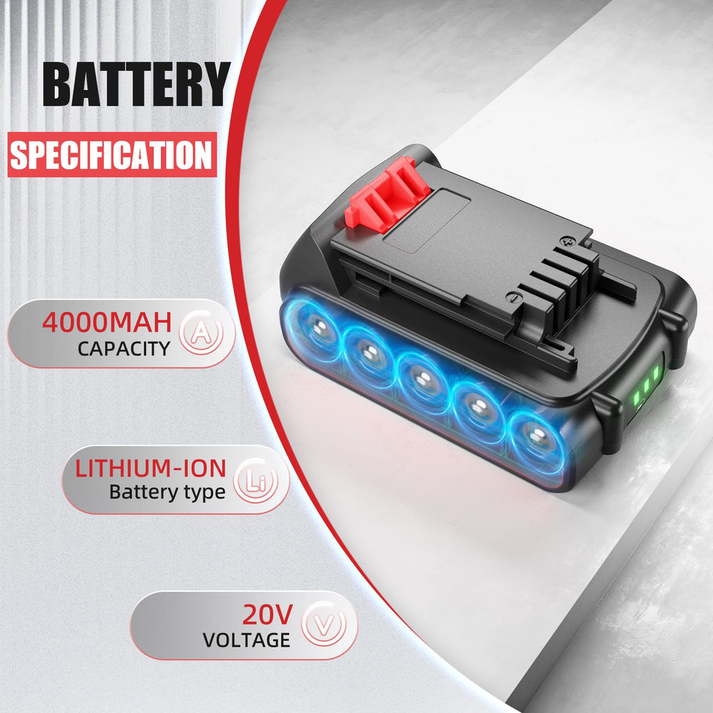 4.0Ah 20V Lithium Battery 2Pack V962
