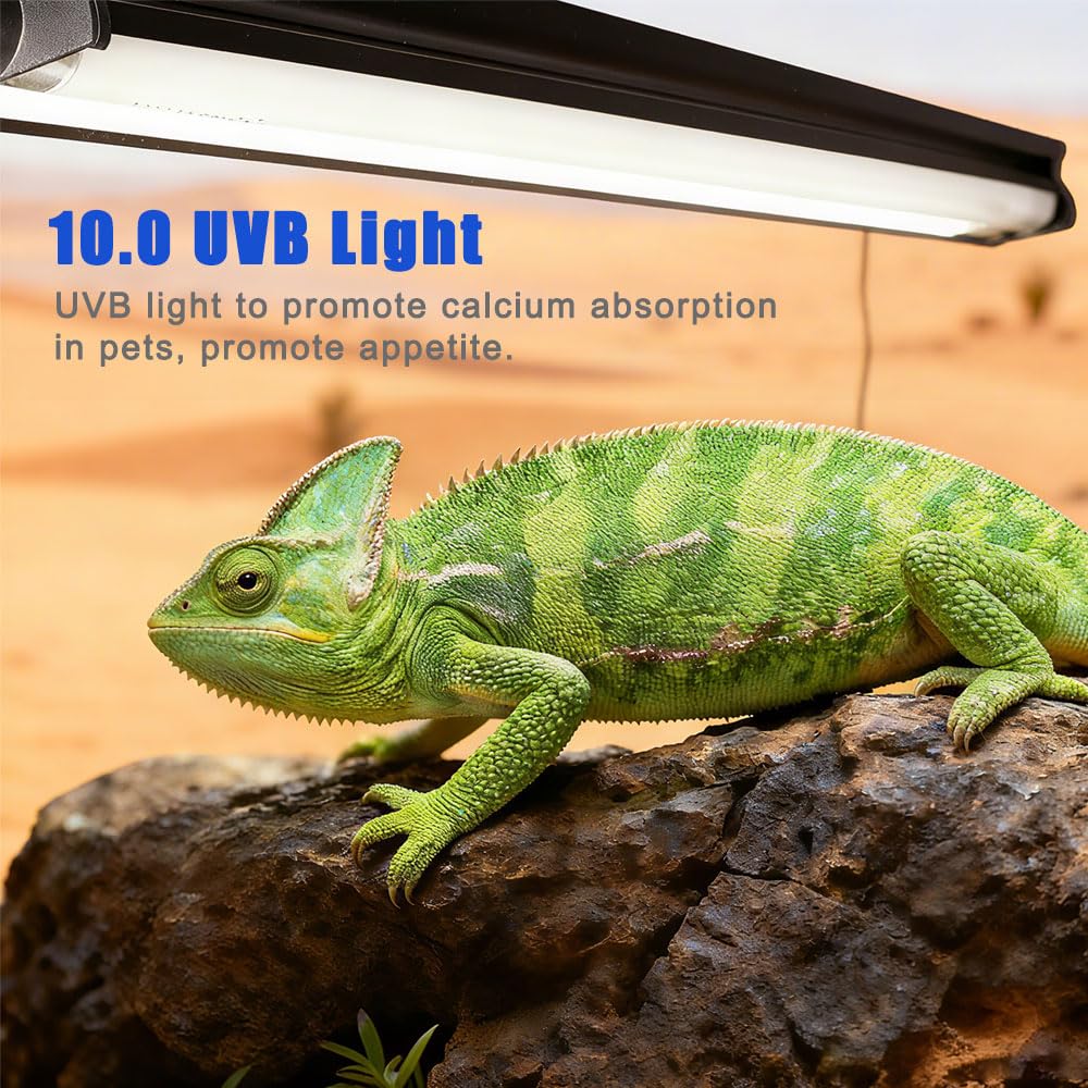 15W T8 UVB 10.0 Reptile Light Fixture Combo Kit D378