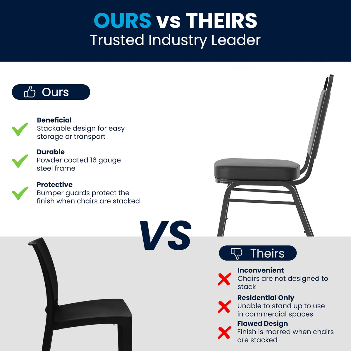 Black Stackable Banquet Chair U357