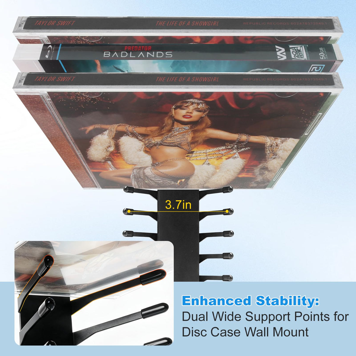 Anti-Drop CD Storage Shelf 6 Pack A29552