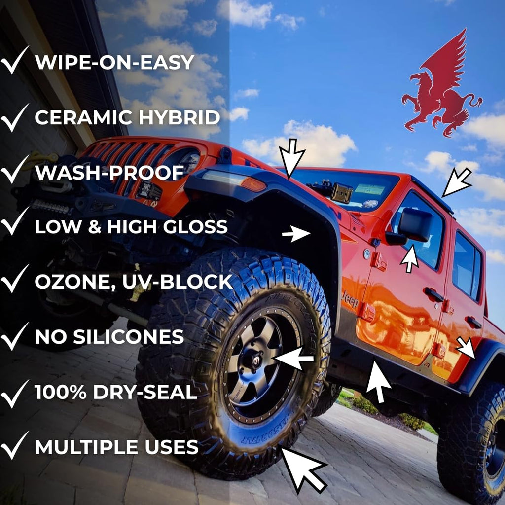 Polymer-Ceramic Hybrid Restorer & Protectant for Tires & Trim 16oz Q7921
