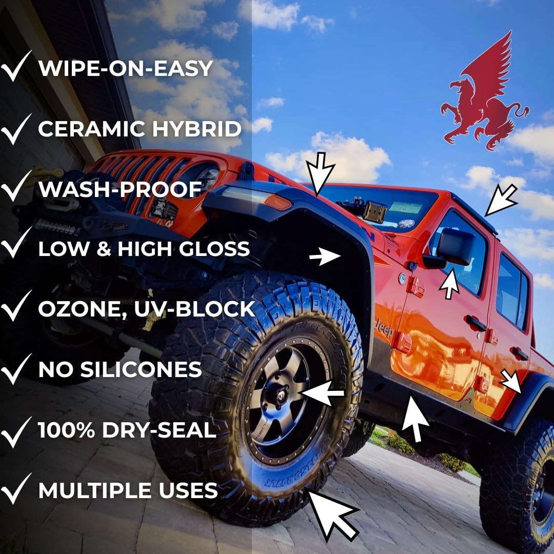Polymer-Ceramic Hybrid Restorer & Protectant for Tires & Trim 16oz Q7921