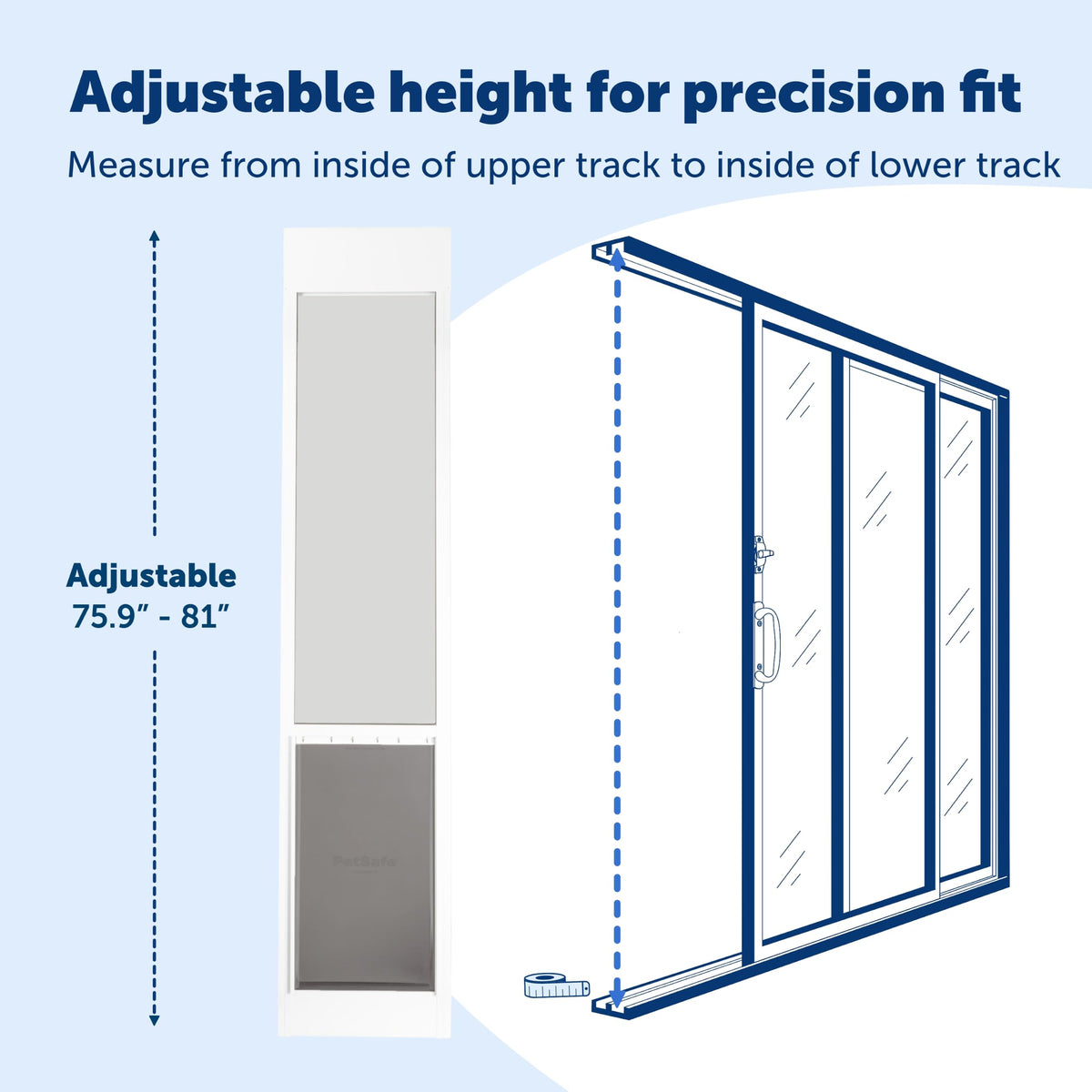 Sliding Glass Pet Door, Large, White U4942