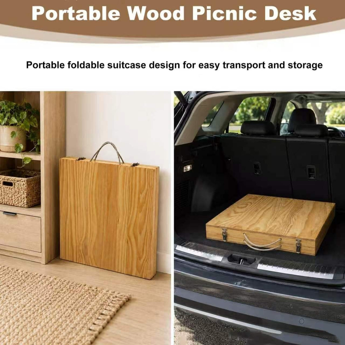Wood Low Folding Picnic Table Y396