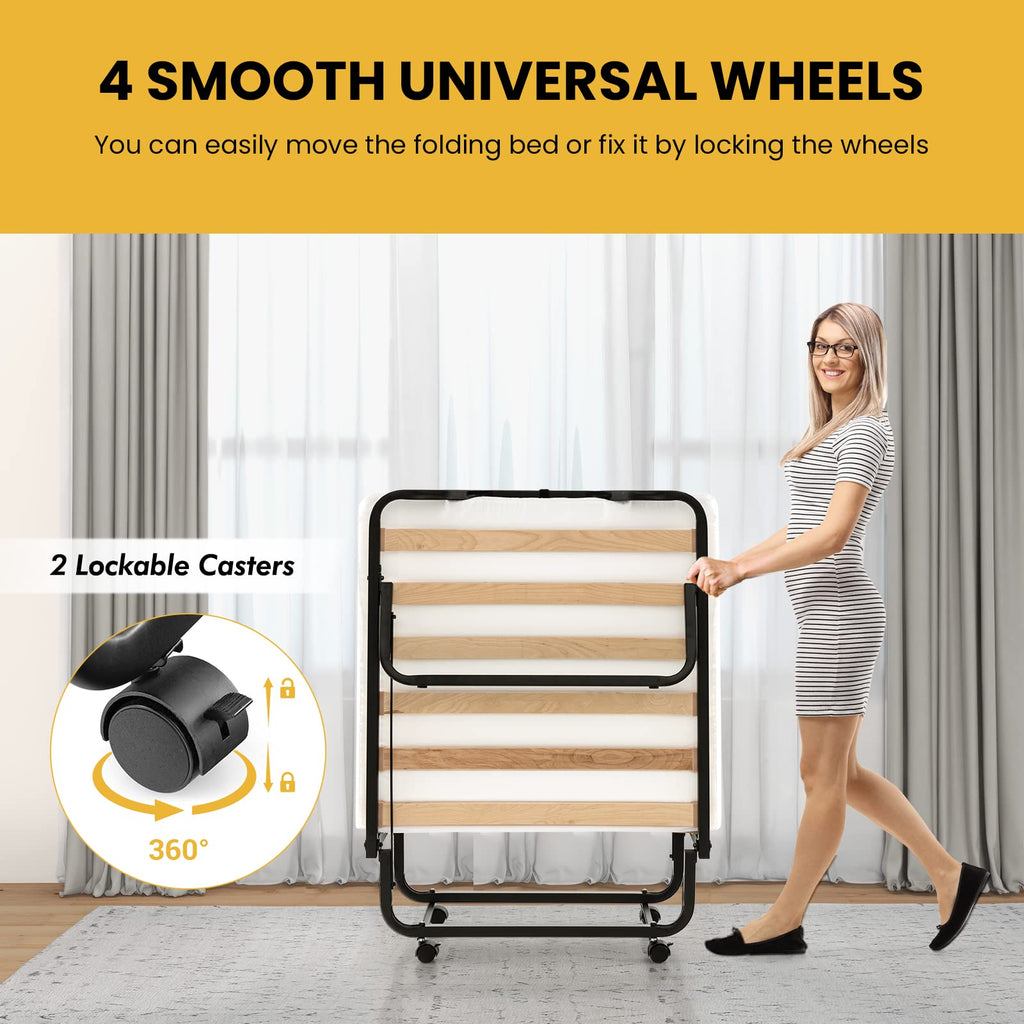 78.5” x 31” Folding Bed with 5” Memory Foam Mattress V6759