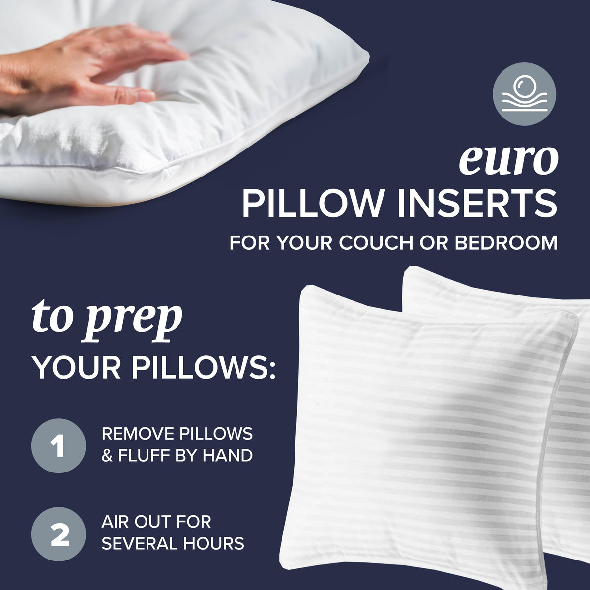 King Size & Euro Size Throw Pillows Sets of 2 K236