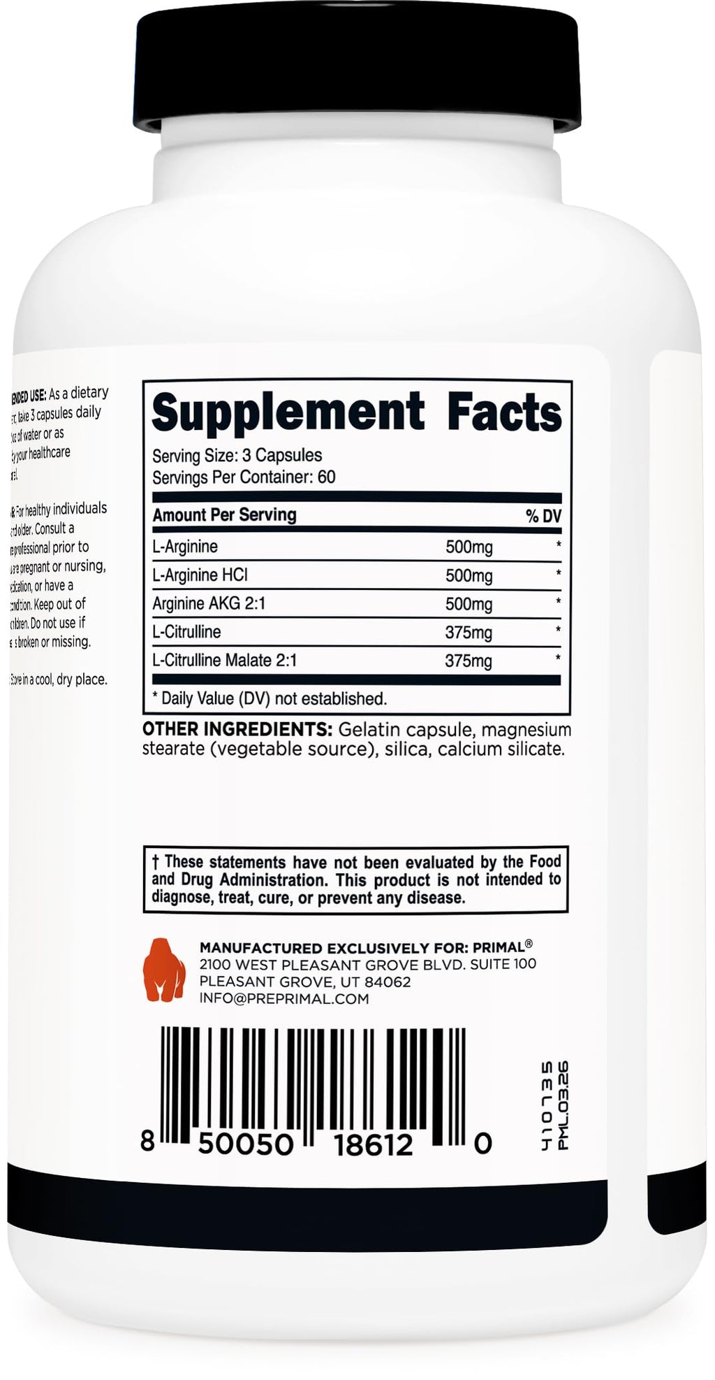 Nitric Oxide Booster 180 Capsules O96961