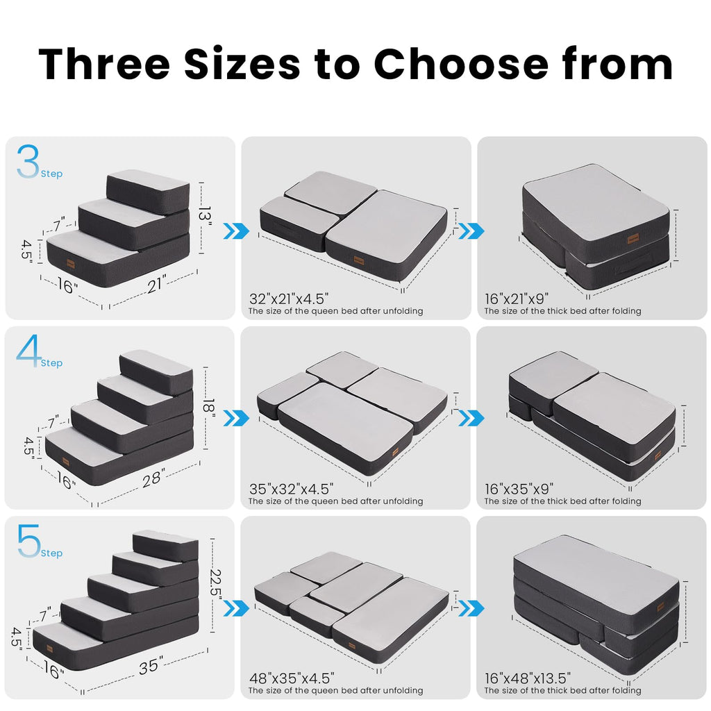 4-Step Adjustable Foldable Non-Slip Dog Stairs H175120