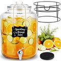 4 Gallon Glass Beverage Dispenser with Stand and Spigot W852841