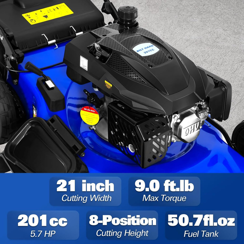 21" Self Propelled Gas Lawn Mower O30709