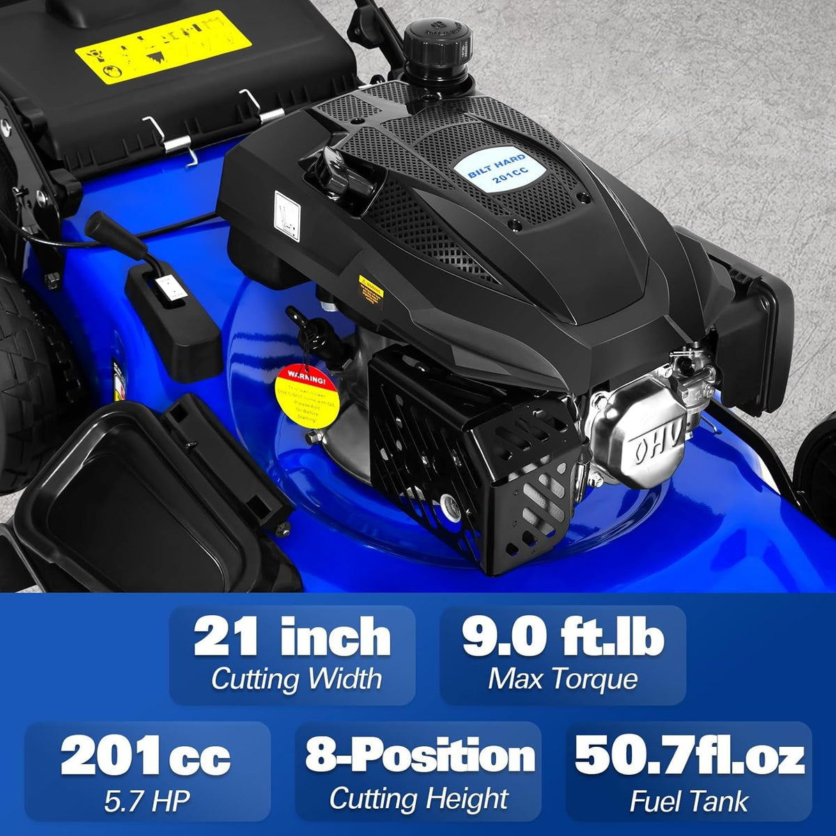 21" Self Propelled Gas Lawn Mower O30709